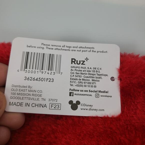 DISNEY MINNIE MOUSE 15" Christmas Stocking Faux Fur Trim Holiday NEW - Picture 4 of 5